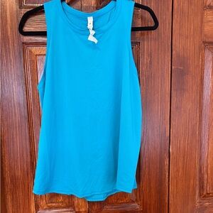 lululemon athletica turquoise high neck running and training tank